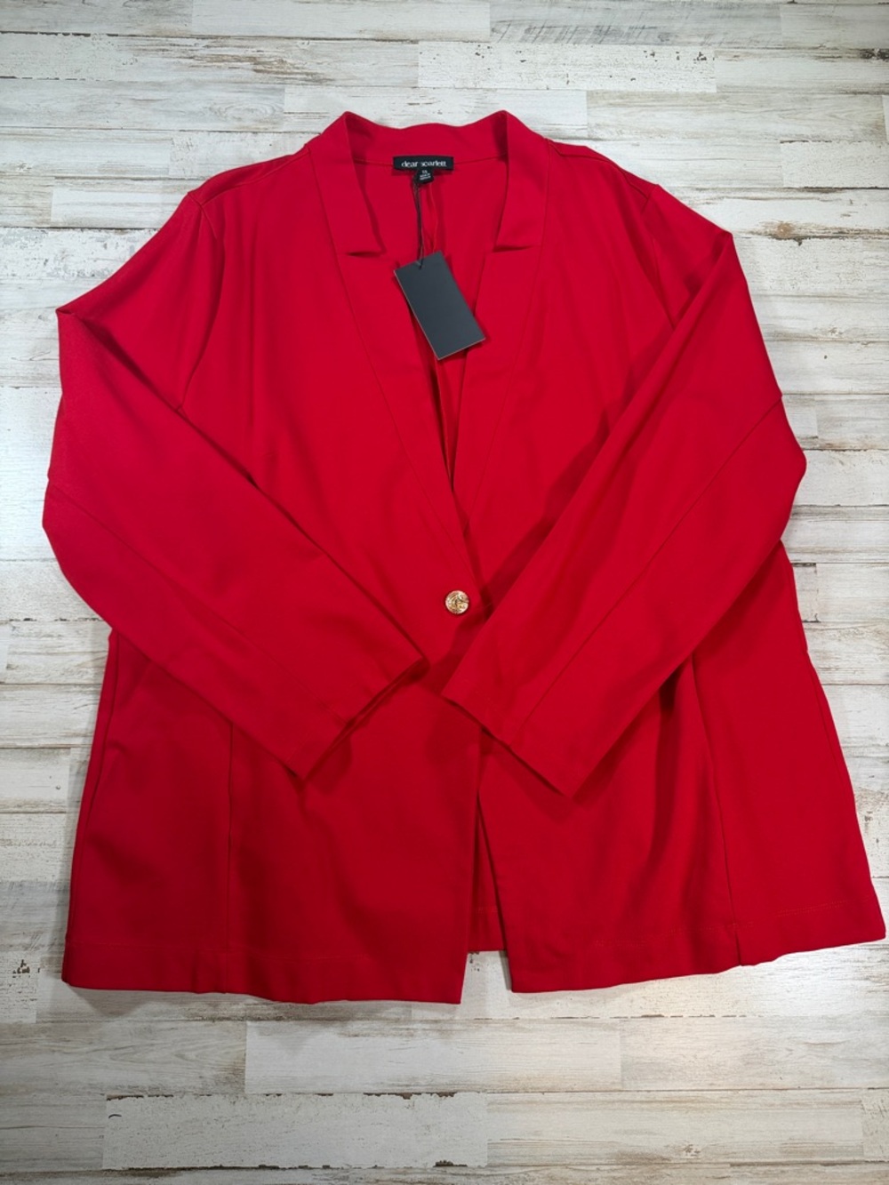 Dear Scarlett Nautical Red Single-Button Women's Blazer